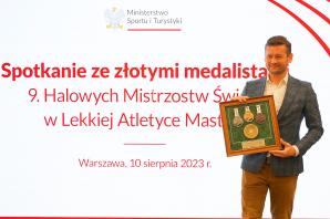 Spotkanie ministra Bortniczuka ze złotymi medalistami Halowych Mistrzostw Świata w Lekkiej Atletyce Masters
